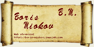 Boris Miokov vizit kartica